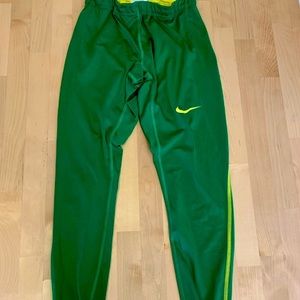 Nike Oregon Ducks Apple Green Running Tights Sz S